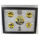 VTG Hopalong Buttons, Tokin & Pendant w Display