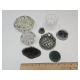 Vintage Flower Frogs  Glass, Metal & Plastic