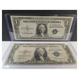 2-   $1 1935 Blue Seal Currency Notes