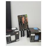 NIB 2- Dice Waste Bins & Thyme&Table NIB knives