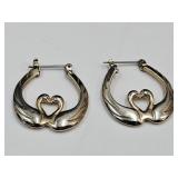 Kissing Swan Gold & Silver Plated Earrings