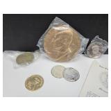 2 John F Kennedy Memorial Medals