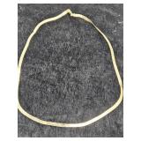 14k Gold Herringbone Necklace,Has kinks See WT