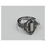 925 Over Bronze & Opal Ring Sz. 9