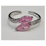 Pink Ice & CZ Ring
