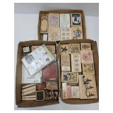 Large Lot Of Crafting Rubber Stamps