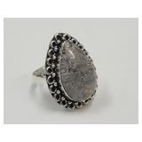 925 Snowflake Borite Sz. 7.5 Ring