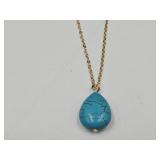 10 K Gold Over Bronze w/Howlite Pendant