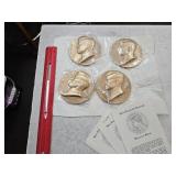 4  3" Kennedy  Bronze Memorial Medallion