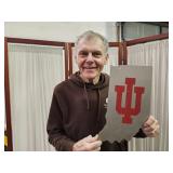 14" Metal  IU INDIANA  Sign