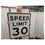 30 x 36" SPEED LIMIT 30 MPH Metal Sign