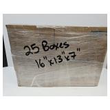 25 New Shipping Boxes 16 x 13 x 7"