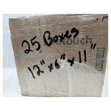 25 New Shipping Boxes  12 x 6 x 11"