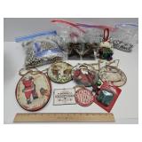 Beaded Christmas Garland, 6" Ornaments, Cow Bells