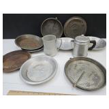 Aluminum Pitcher &  Coffee Pot, ADV Pie Pans +