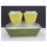 Pyrex Refrigerator Dishes 503 & 501, 1 Lid w Chigs