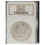MS 64 Graded 1887 Morgan Silver Dollar Coin