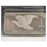 One Ounce Silver Eagle  Bar .999
