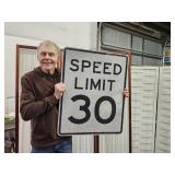 24 x 30" SPEED LIMIT 30 MPH Metal Sign