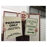 2 Plastic Signs CELTICS & VISTITORS ONLY 12 -15"W