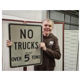 18 x 24" NO TRUCKS OVER 5 TON Metal Sign