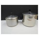 2 Nice Farberware Pans w Lids  4 QT & 8 QT