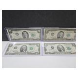 4- $2 1976 Currancy Notes