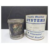 VTG BobWhite Table Syrup Tin & Gallon Oyster Tin