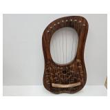 Engraved Rosewood Lyre Harp