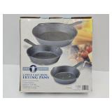 NIB 3 Pc. Cast Iron Frying Pans