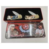 Dale Earnhardt & Jr. Pocket Knife Set w Tin