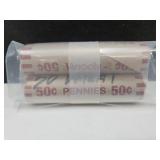 2 Full Rolls of Wheat Pennies (100 total)