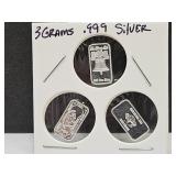 3 Grams Silver Different Designs