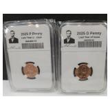 2 NEW 2025 Last Issue Pennies D&P