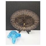 Acrylic Turtle,  Depression Etched 10.5"  Platter