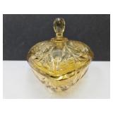 Hazel Atlas Amber Glass Candy Dish