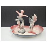 Los Angeles Potteries Birds & Dish  1 Bird NIC