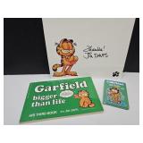 Signed Jim Davis Garfield ,Book & Cards Not Signed