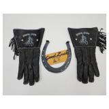 Hopalong Cassidy Gloves & Bar Ranch Horse Shoe
