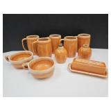 Hall Tangerine Drip Glaze  Shakers, Butter, Mugs+