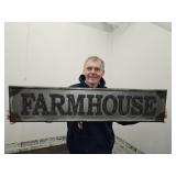 Galvanized  FARMHOUSE Sign  45 x 10"