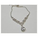 Silver Plated Austrian Crystal Necklace