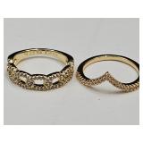 10 K Gold over Bronze & CZ Rings