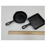 2 Small  Skillets Old Mountain & Unmarked