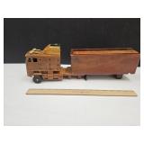 Hand Made Wooden Semi Truck w/Cargo See Pic