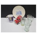 Muncie IN Lodge Plate, Jimmy Carter Mug Coke Cab+