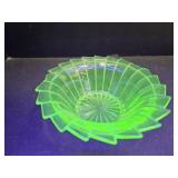 Uranium Art Deco Bowl 5 1/4" wide