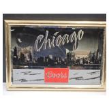 VTG 1986 COORS Chicago Beer Mirror Sign 19" W