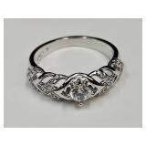 New 925 Silver Ring CZ SZ 7