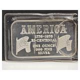 One Ounce America Silver Bar .999